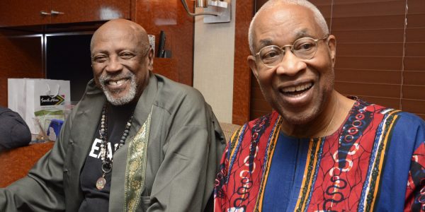 Lou Gossett Jr. adn Ayuko Babu at the Pan African Film Festival in Los Angeles.